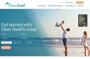 My Clear Health web design screenshot